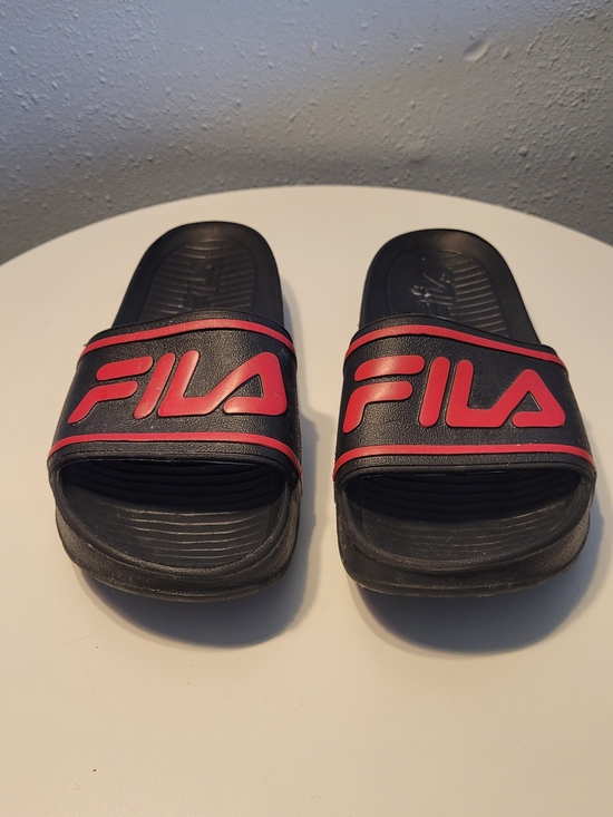 Fila Other - Fila Kids Black and Red Slide Sandals